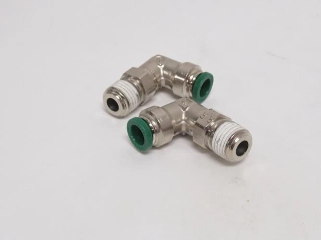 192081 New-No Box; Parker W169PLP-5-4 Lot-2; Air Elbows; 90Deg; 5/16"PTC x 1/4NP