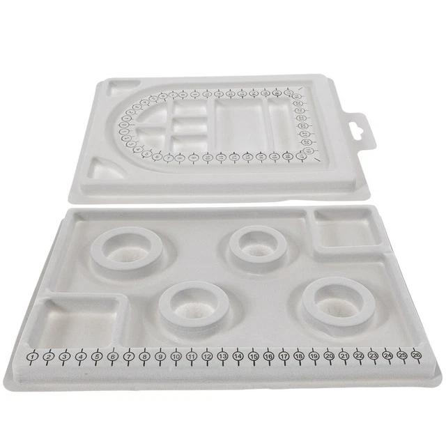 2 piezas tablero de perlas de joyería hágalo usted mismo, tablero de diseño de perlas para crear pulseras,