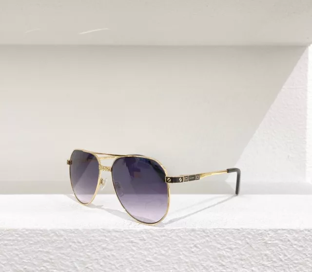 Cartier Sunglasses Gold Frame Gradient Grey Lenses