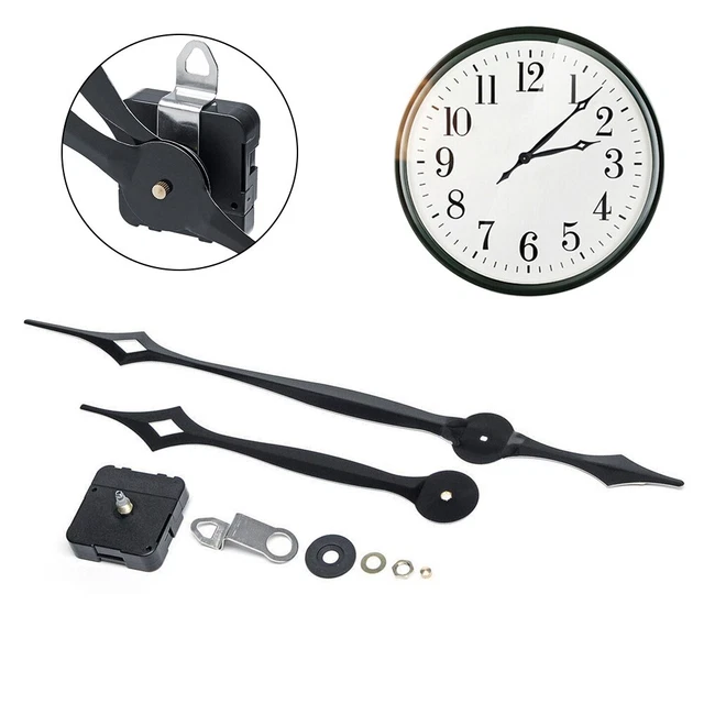 PATIKIL Kit Movimento Orologio Fai Da Te – Lancette 3D Grandi (Max 313 Mm) + Meccanismo Al Quarzo Per Quadranti Spessi Fino A 19 Mm - 2