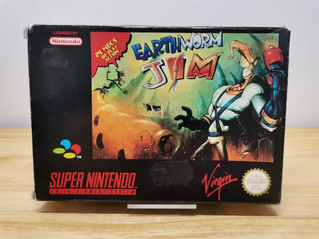 Nintendo Snes Jeu - Earthworm Jim 1 (Avec Emballage / Cib )( Pal) 11737063
