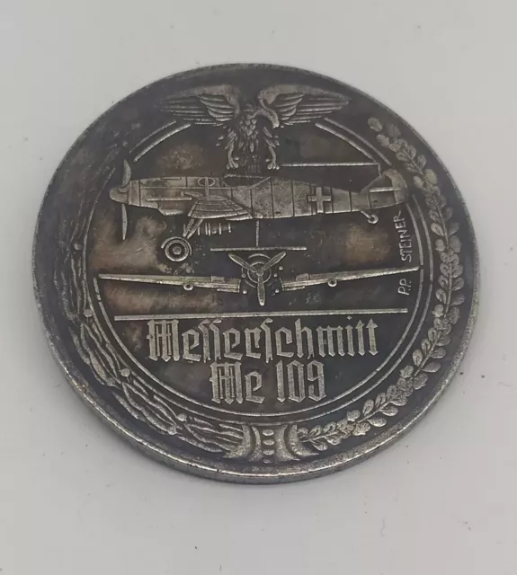Piece Medaille Messerschmitt  Me 109 WW2 Coin Steiner Guerre Allemagne German