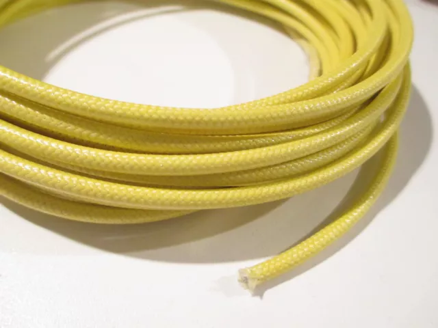 Srml Yellow 16 Awg 25' Ft Fiber Glass Braid Appliance Hi Temp Wire Motor Lead