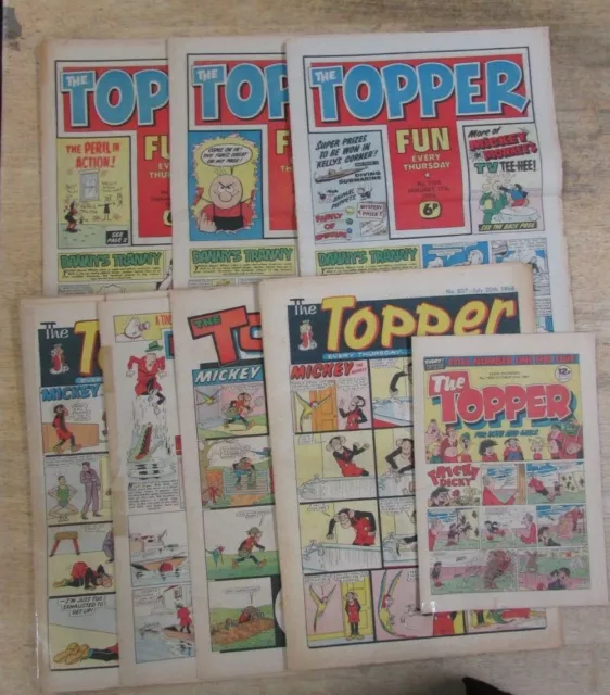 8 THE TOPPER COMICS by D. C. THOMSON & CO  ** £3.25 UK POST ** PAPERBACK