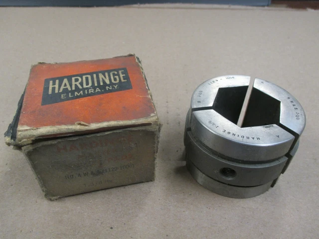 Surplus Hardinge Warner & Swasey #4 Hex Smooth 1-3/8" Collet Pad