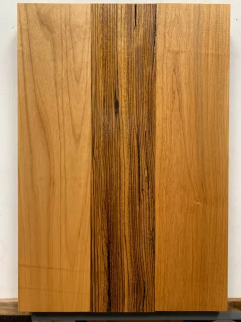 Alder & Zebrawood Electric Guitar Body Blank, 3 Piece Glued Solid Body,