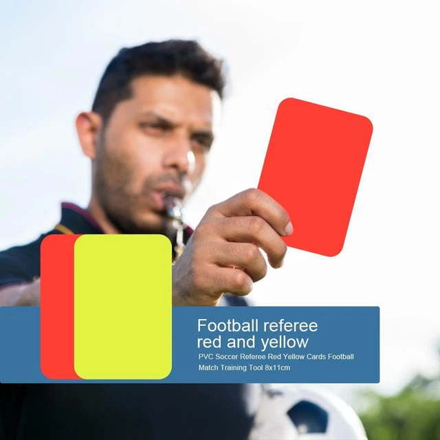 Soccer Referee Tool Red Yellow Cards for Football Match Training 3.2x4.3 inch