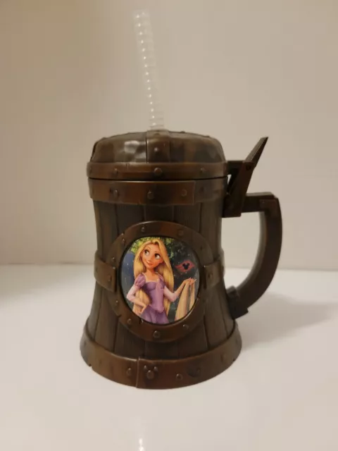 Disney Cruise Line Tangled Plastic Souvenir Flynn & Rapunzel Stein Mug Cup NEW