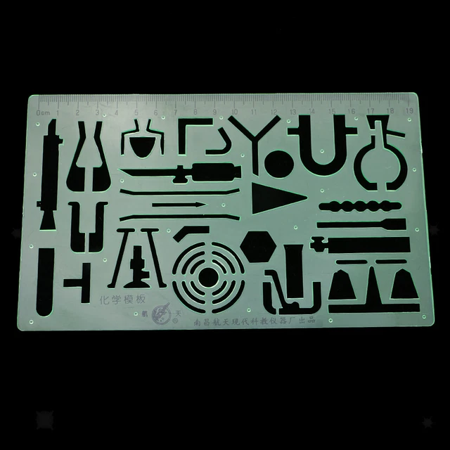 Normographe Geographie Gabarit Architecte 1:100 - Normographe Dessin Technique - Symboles Meubles Et Sanitaires - Plastique Transparent Orange Gabarit Dessin Technique 1:100
