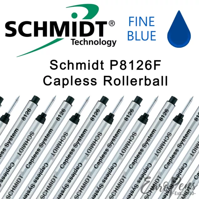 Schmidt P8126 Blue Fine  Rollerball Pen Refill - Choose Your Quantity