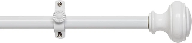 48 - 86 in Achim Home Furnishings BuonoII Bradford White Rod & Finial RDBBFW4806