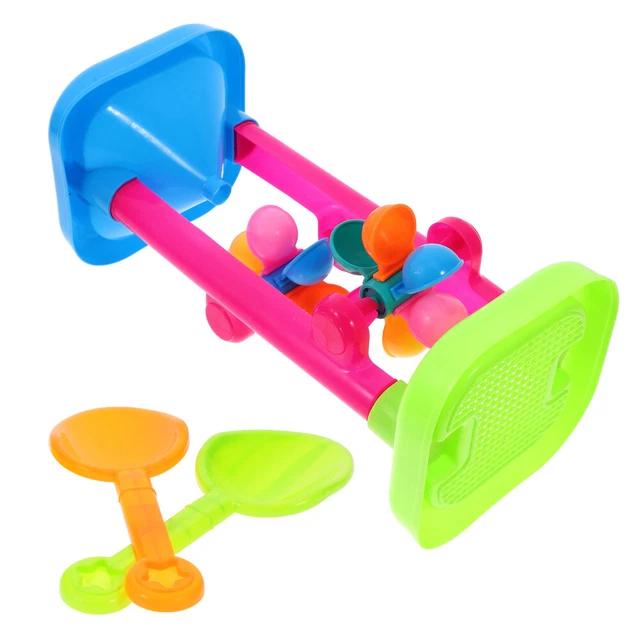 Huanglei Jouet de Plage Roue d'Eau en Sable Plastique Ensemble de Jeu de Bac à Sable Extérieur Entonnoir de Tamisage d'Eau Kit d'Outils pour Garçons Filles