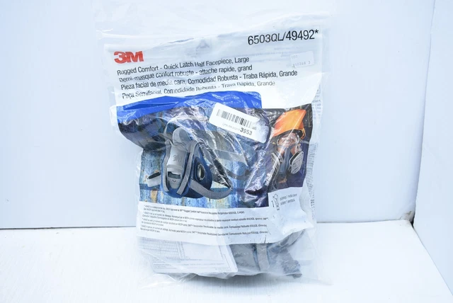 3M 6503QL Rugged Comfort Quick Latch Half Facepiece Reusable Respirator - LARGE