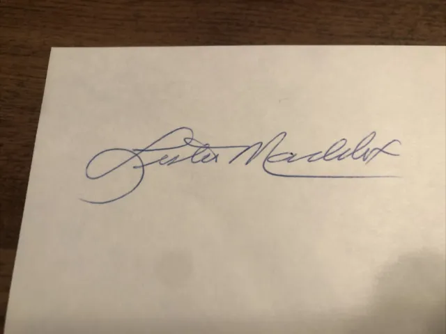 Lester Mattox Autograph, Governor Of Georgia