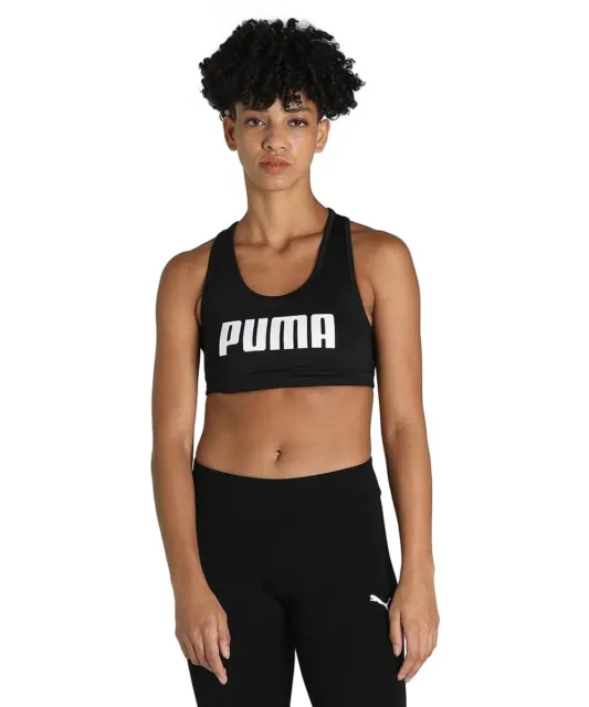 Sports Bra Puma Mid Impact 4Keeps Black (Size: S) Clothing NEW