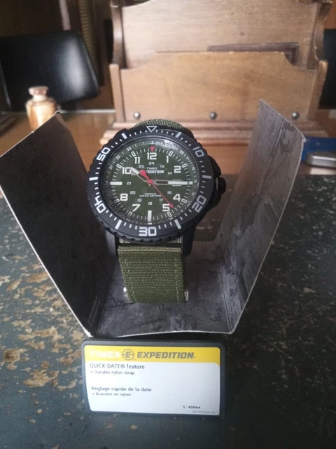 Orologio Solare Uomo TIMEX EXPEDITION NORTH TW2V64700 Pelle Tessuto Verde