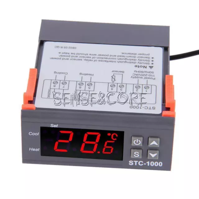 Digital STC-1000 W1209 All-Purpose Temperature Controller Thermostat With Sensor