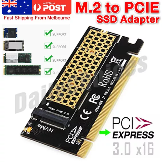 Pro M.2 NVME SSD TO PCIE 3.0 X16 Adapter M Key Interface Card Full Speed