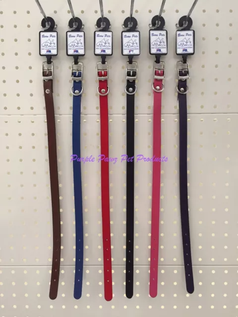 ~Deluxe Leather / Dog Collars / Plain / 40Cm / 6 Colours~