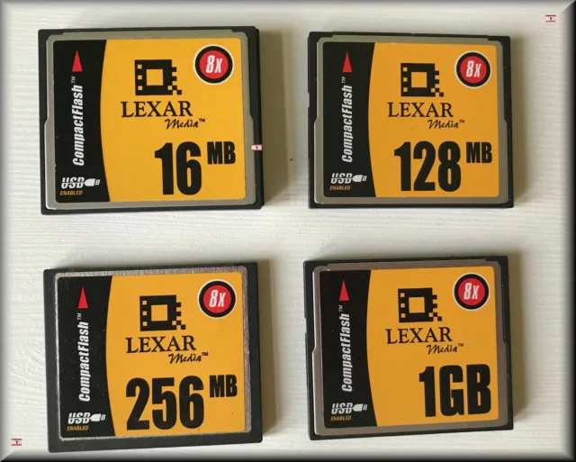 LEXAR Compact Flash CF  128MB 8GB 16GB 32GB mit Schutzhülle
