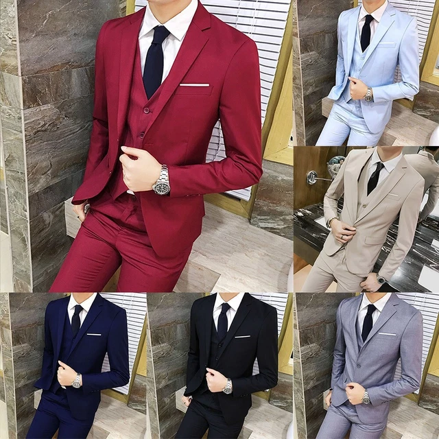 Lot De 5 Gilets De Costume Alizeal En Satin - Avec Cravate, Nœud Papillon, Carré De Poche, Boutons De Manchette