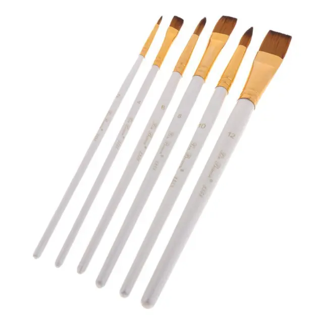 Set di pennelli in nylon per artista 6 set per pittura ad olio acrilico