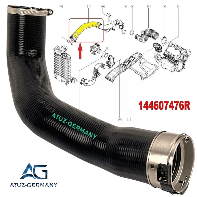 AG® Tuyau turbo d'origine pour Nis san Qash qai II SUV DCi AG® Tuyau turbo d'origine pour Nis san Qash qai II SUV DCi