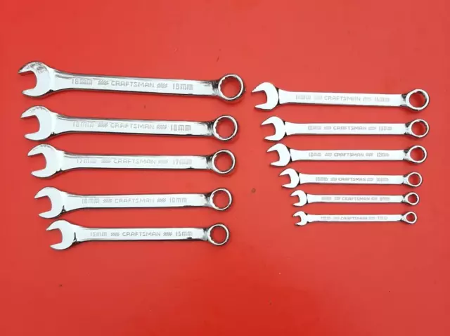 Craftsman Evolv 7pc Combination Metric 12 Point Wrench Set with Roll Pouch 12353