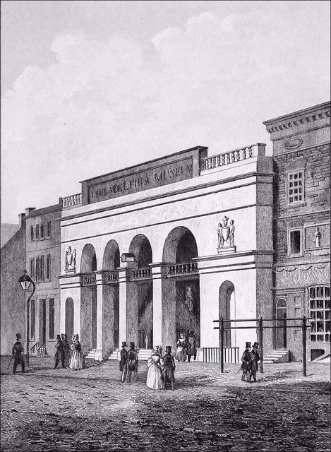 PHILADELPHIA MUSEUM in the 19th century - Engraving from 19th century