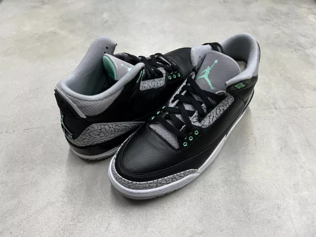 Nike Men's Air Jordan 3 Retro Black Green Glow CT8532 031 - New