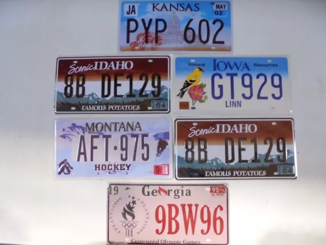 Lot de 30 plaques d'immatriculation américaines en métal USA License Plates PLA5