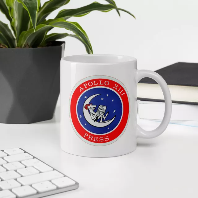 Apollo 13 Press white glossy mug NASA space Apollo XIII