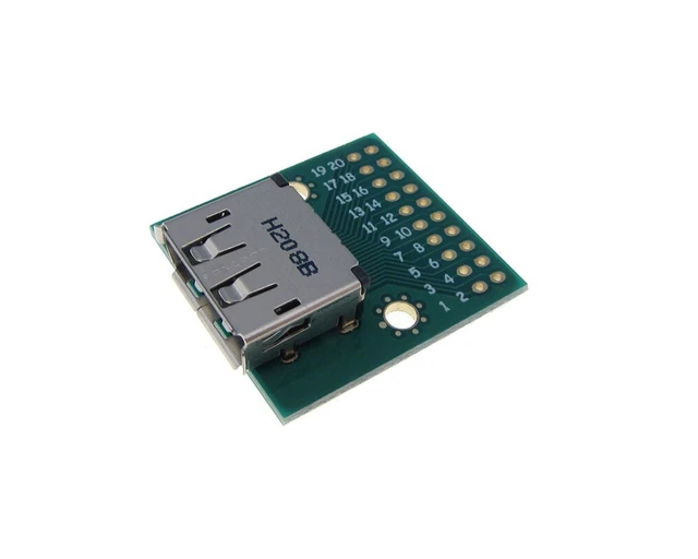 HDMI Female Connector Breakout Board - 2.54mm Pitch Breakout...