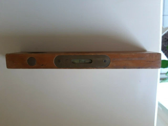 ANCIEN NIVEAU A Bulle Verticale Et Horizontal Bois En Etat De