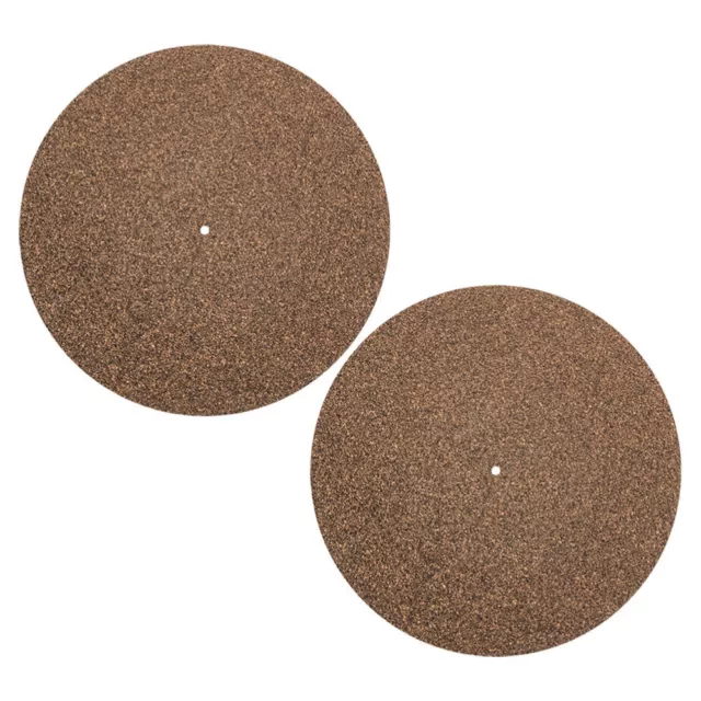 2Pcs Cork Turntable Mat Record Pad Non- Turntable Pad Vinyl Record Mat for