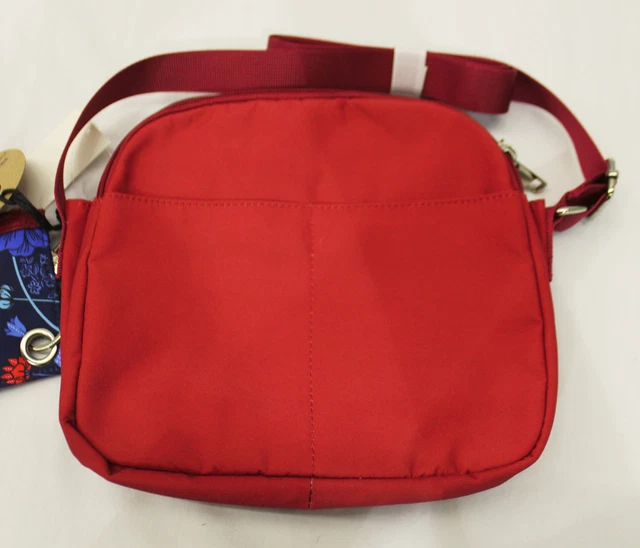 Samantha Brown Women's RFID To-Go Triple Compartment Crossbody MP7 Sangria OS 8