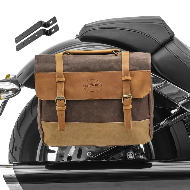 Sacoche Selle Moto Royal Enfield Continental GT 650 / 535 – Craftride VR4 Brun – Sac à Dos