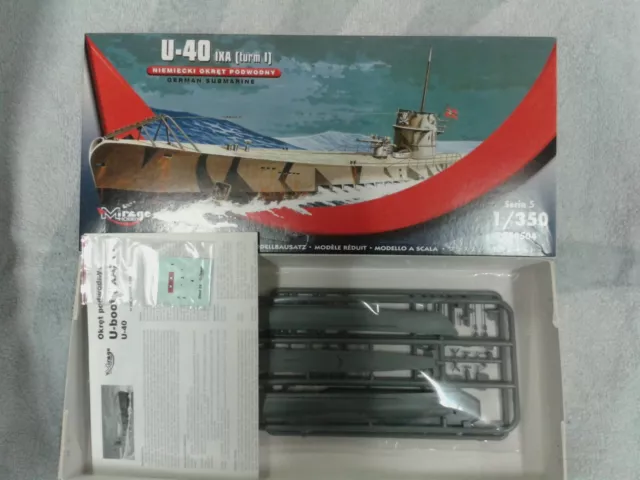 Mirage Hobby 1/350 350504 GERMAN SUBMARINE U40  TYPE IXA ( TURM I )   OVP