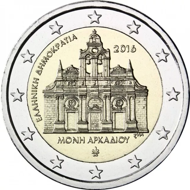 Grecia Moneta da 2 Euro 2016 150 anni dall'incendio del Monastero di Arkadi UNC