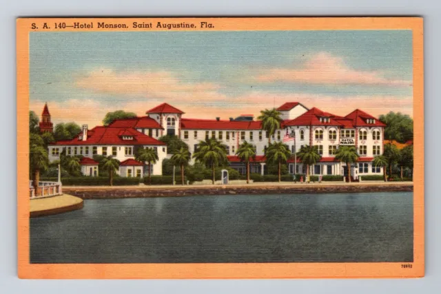 Saint Augustine FL-Florida, Hotel Monson, Advertisement, Vintage Postcard