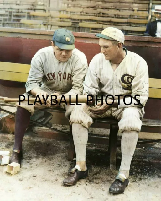 Babe Ruth & Shoeless Joe Jackson Colorized 8x10 Print-FREE SHIPPING