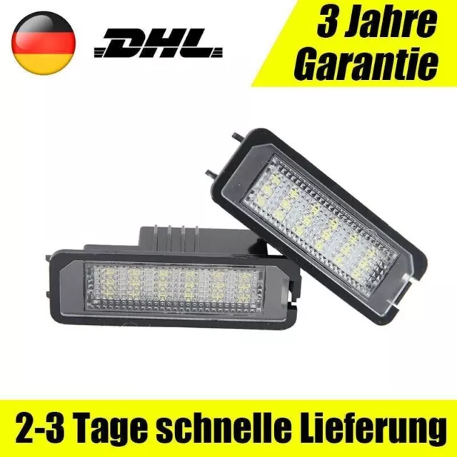 2X LED LICENSE plate lighting for VW Golf 4, 5, 6, 7 limo +