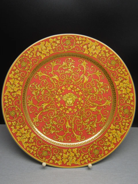 B668⭐⭐ Luxus  ROSENTHAL VERSACE Floralia Medusa Red Wandteller ⭐⭐