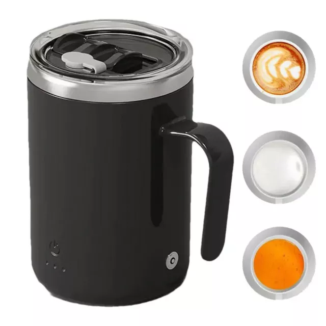 400ml Selbstrührende Kaffeetasse Tasse mit Deckel Magnetische Rührkaffeetasse DE