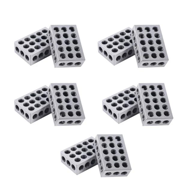 10pc 1-2-3" Precision Blocks 23 Holes Set up Block Set 0.0001" Matched Mill SALE