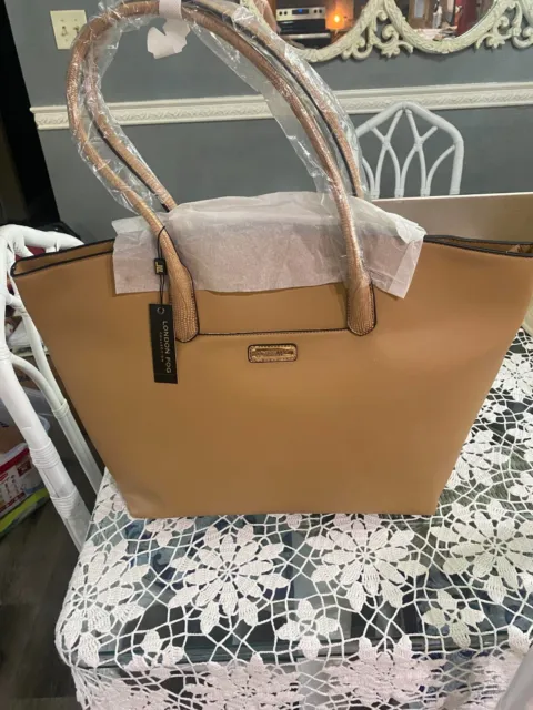 NWT Brand New London Fog Rory Large Tote, Cognac with Tags! Perfect Gift