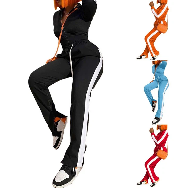 Tracksuit tendance 2 pièces pour femmes veste de piste active et pantalon de pi