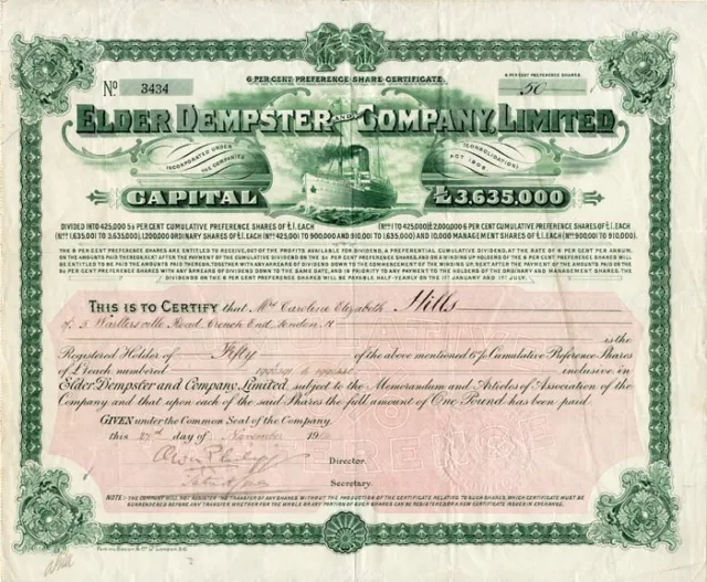 Elder Dempster and Co., Limited - Foreign Stocks