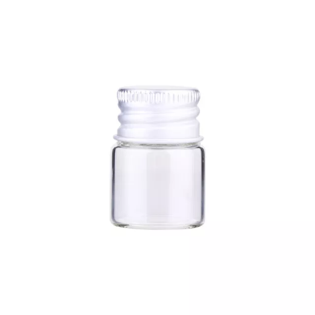 25 Pcs Mini-Glasflasche Mit Schraubverschluss Glasgefäße Deckel Kontrollflasche