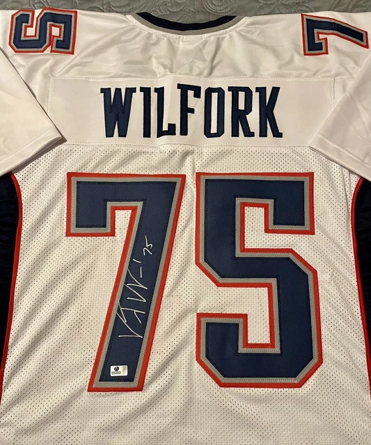 VINCE WILFORK New England Patriots SIGNED CUSTOM JERSEY COA Auto NFL NO RESERVE!